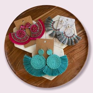 BUNDLE✨ Statement Fan Tassel Earrings